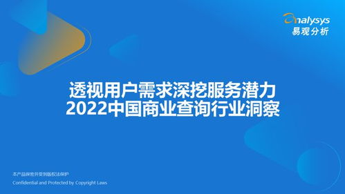 透視用戶需求深挖服務潛力 2022中國商業(yè)查詢行業(yè)洞察